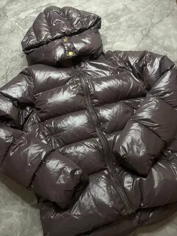 Johnbull 후드 부착 다운 자켓 M 다크 브라운