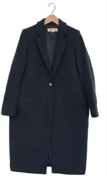 ENFORD 라이트 멜톤 테일러 코쿤 코트 네이비