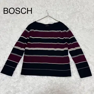 [ 보쉬 ] 긴팔 니트 멀티 컬러 보더 니트 M 울 도쿄 스타일