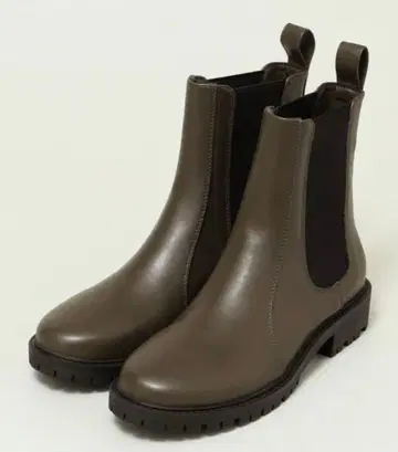 새상품급 SHIPS 트랙 밑창 사이드 고어 부츠 브라운 37