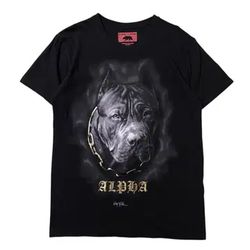 USA 구제 의류 RING OF FIRE 핏불 개 애니멀 반팔 티셔츠