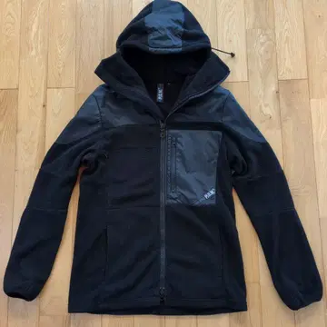 Avirex 아비렉스 후드 부착 블랙 플리스 자켓 L 사이즈