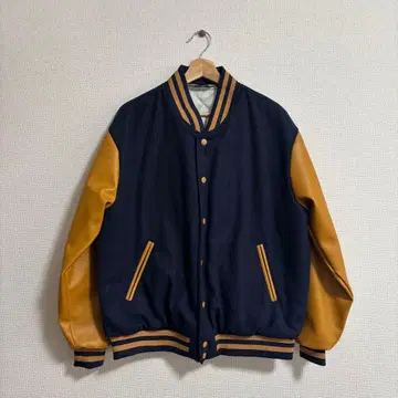 Backers AN ORIGINAL 바시티 자켓 네이비/브라운