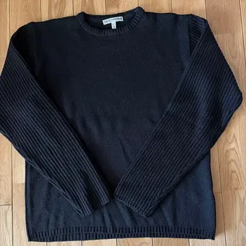 EMPORIO ARMANI 크루넥 블랙 니트 스웨터 긴팔 48