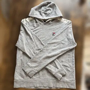 FILA 그레이 후드 부착 후드티 M