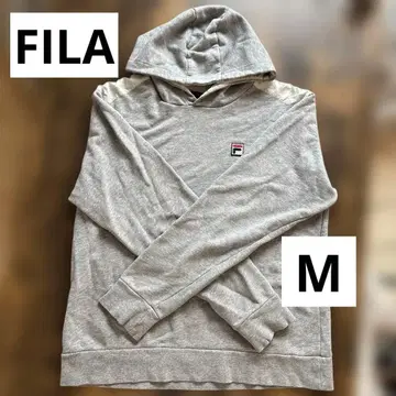 FILA 그레이 후드 부착 후드티 M