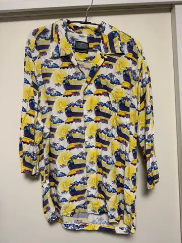 HEADGOONIE 기관차 알로하 셔츠 L 백투더퓨처