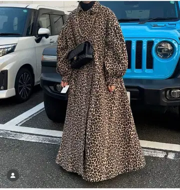 perna 레오파드 롱 코트 M 사이즈