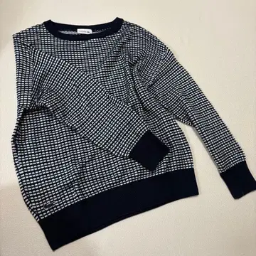 LACOSTE 체크 무늬 긴팔 스웨터