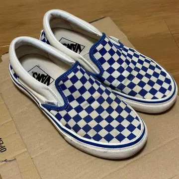 vans 체커 블루 25cm 슬립온