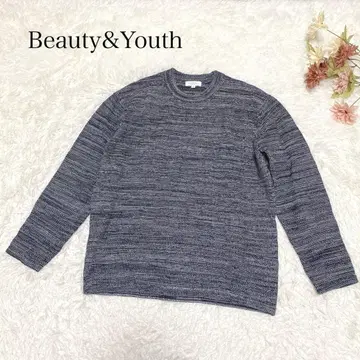 s.2427 [ 뷰티&유스 ] 남성용 긴팔 니트 면 100% 마블 패턴