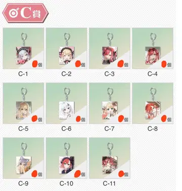 공녀 전하의 가정교사 온라인 복권 C상 아크릴 키링 컴플리트 세트