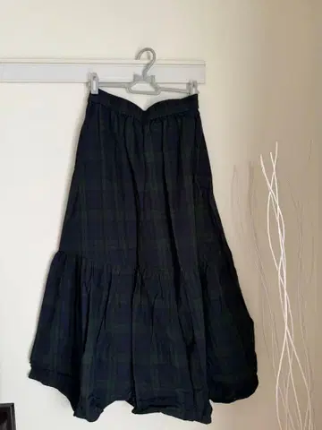 체크 플레어 스커트