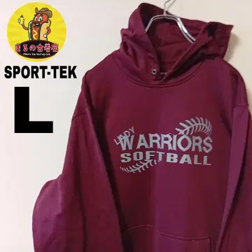 USA 구제 의류 SPORT-TEK 스포츠 후드티 L 팥색