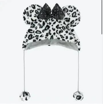 디즈니 미니 팬캡 레오파드 무늬 그레이