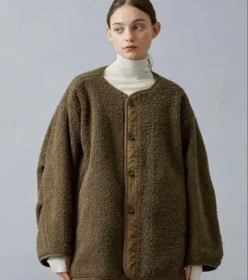 [ CLANE/클라네 ] 리버서블 보아 자켓 카키 사이즈 1