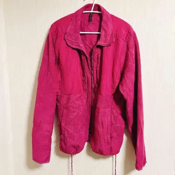 새상품급 핑크 풀 집업 나일론 자켓 [ L ]