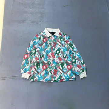 80s Jantzen 입체 자수 그래픽 피케 셔츠 트레이닝복 레어