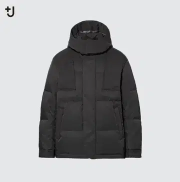 [ UNIQLO +J ] 다운 오버 사이즈 후드티 블랙 M 사이즈