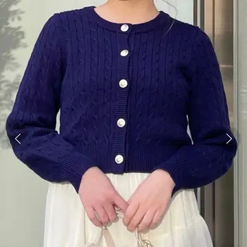[ 새상품급 ] oneway 케이블 니트 가디건 네이비