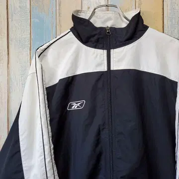 165 리복 집업 나일론 자켓 원포인트 자수 로고 90s