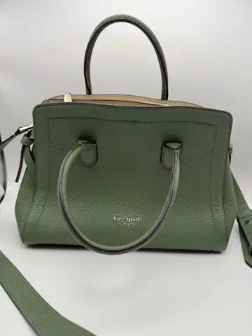 케이트 스페이드 그린 가죽 숄더백