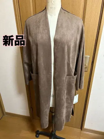 새상품 브라운 노카라 자켓