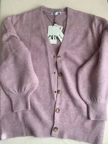 ZARA 라벤더 가디건 M