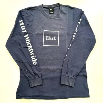 HUF 네이비 긴팔 티셔츠 L