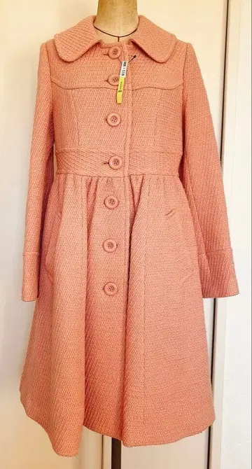 에밀리 템플큐트 코트 핑크 울 100%