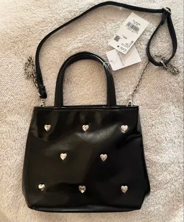 로리즈팜 LOWRYSFARM 2way 하트 스터드 백