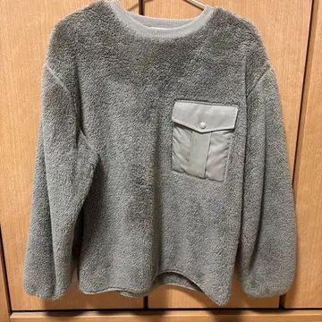 그레이 플리스 트레이닝복 긴팔