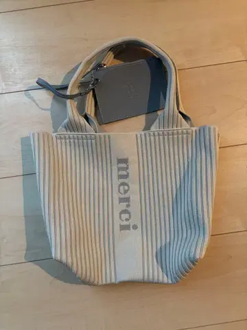 qbag 파리 메르시 스트라이프 토트백