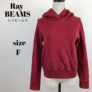 [ a2137 ] Ray BEAMS 후드 후드티 풀오버 F 레드