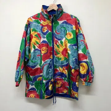 [ 미국 빈티지 의류 ] 90s 올 패턴 디자인 나일론 자켓