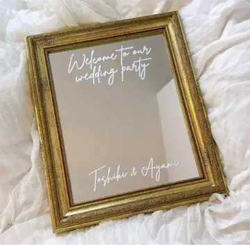 앤티크 거울 웨딩 보드 겨울 결혼식 크리스마스 결혼식에