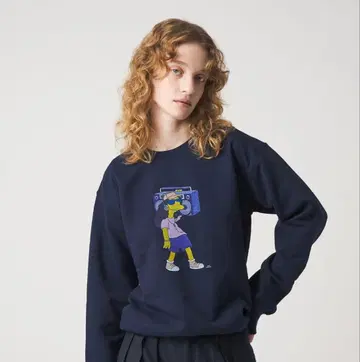 택 포함 새상품 6 ROKU The Simpsons 맨투맨 S