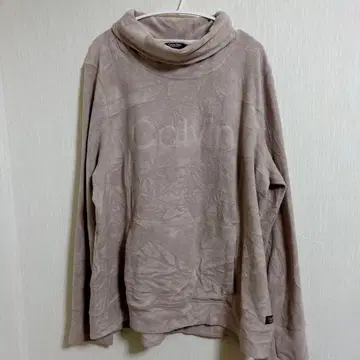 Calvin Klein 캘빈클라인 베이지 하이넥 후드티 [ XL ]