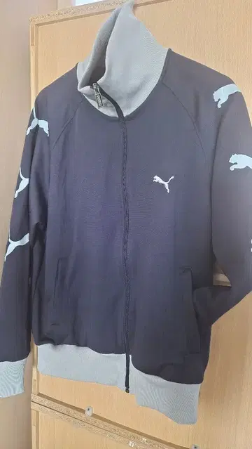 레어 Puma 네이비 그레이 트랙 자켓 바이컬러 푸마 90S