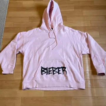 H&M 저스틴 비버 후드티 XL 핑크