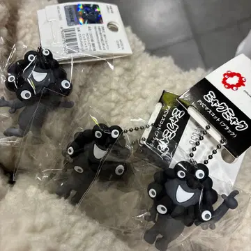 블랙 미야쿠미야쿠 PVC 마스코트 키링 볼체인 3종 세트
