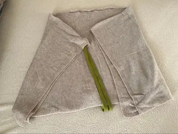 베이지 울 혼방 오픈 프론트 니트 휴대하기 편리