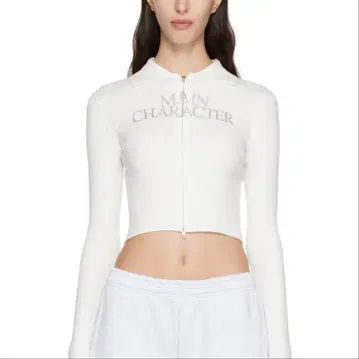 프레이잉 지퍼 탑 화이트 사이즈 XS 정가 16500엔