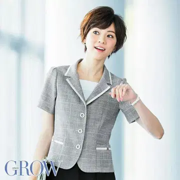 [새상품] 사무복 오버 블라우스 상의 반팔 9호