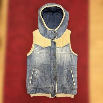 DURER 데님 다운 베스트 (후드 부착)
