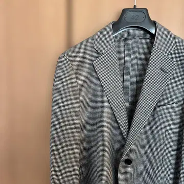 테일러드 자켓 블랙 화이트 체크 42