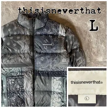 인기 디스이즈네버댓 다운 자켓 [ L ] 페이즐리 무늬 눕시 육후