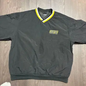 엑스라지 나일론 자켓 V넥 블랙