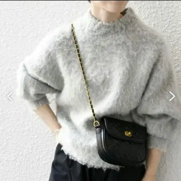 SHIPS any: 모헤어 샤기 크루넥 풀오버