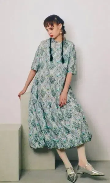 [ 완판템 ] manana suerte 오리지널 프린트 벌룬 원피스